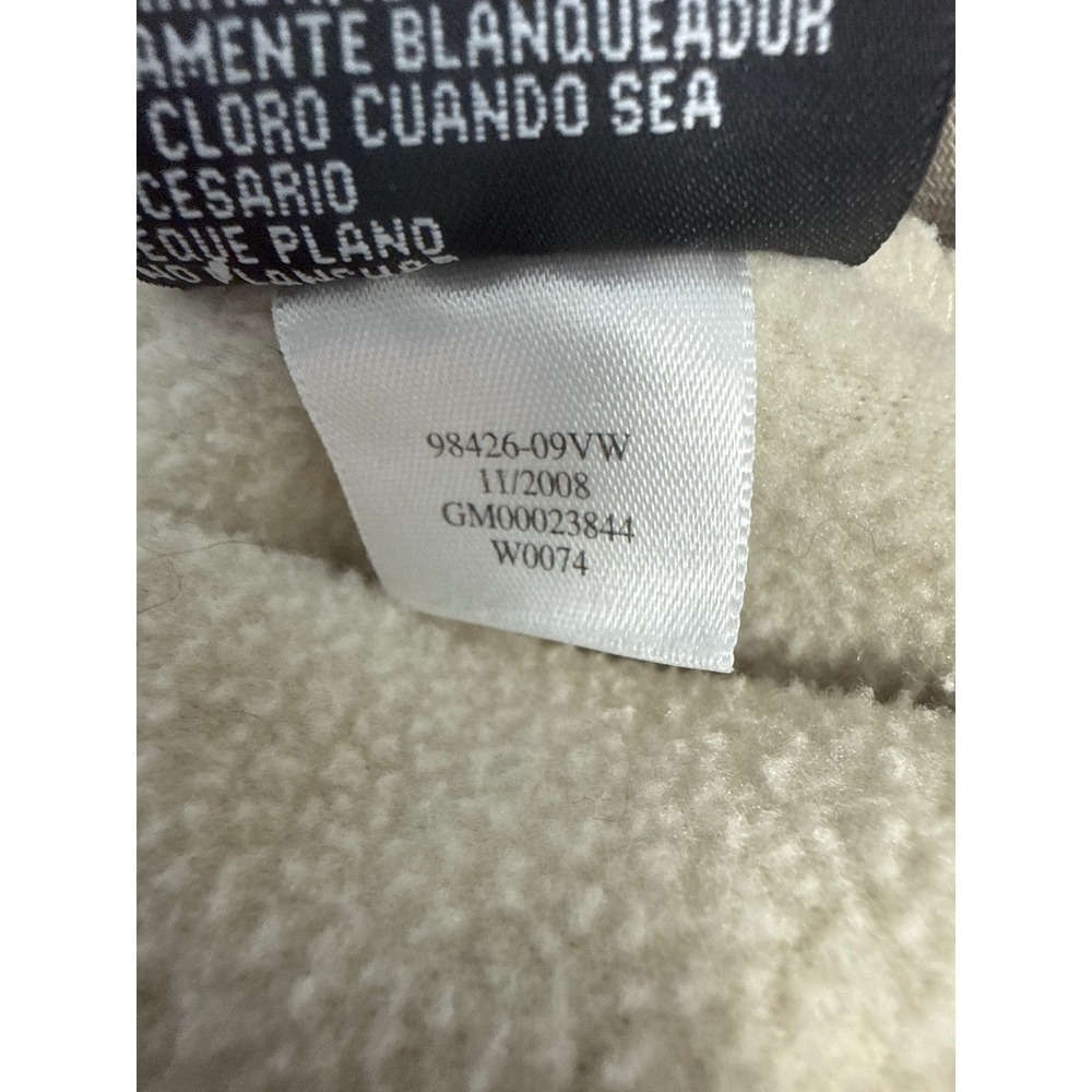 Harley-Davidson Womens Fleece Jacket Full Zip Cream Beige Sleeve Logo 98426-09VW - Picture 11 of 12